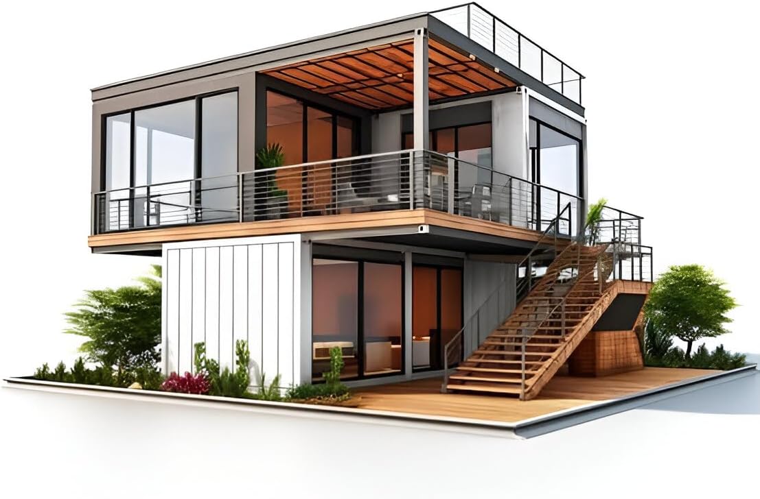 Portable Modular Container Shop Unit, Prefabricated Steel Café & Kiosk Structure 20ft 40ft, Customizable Shipping Container Building for Commercial & Outdoor Use