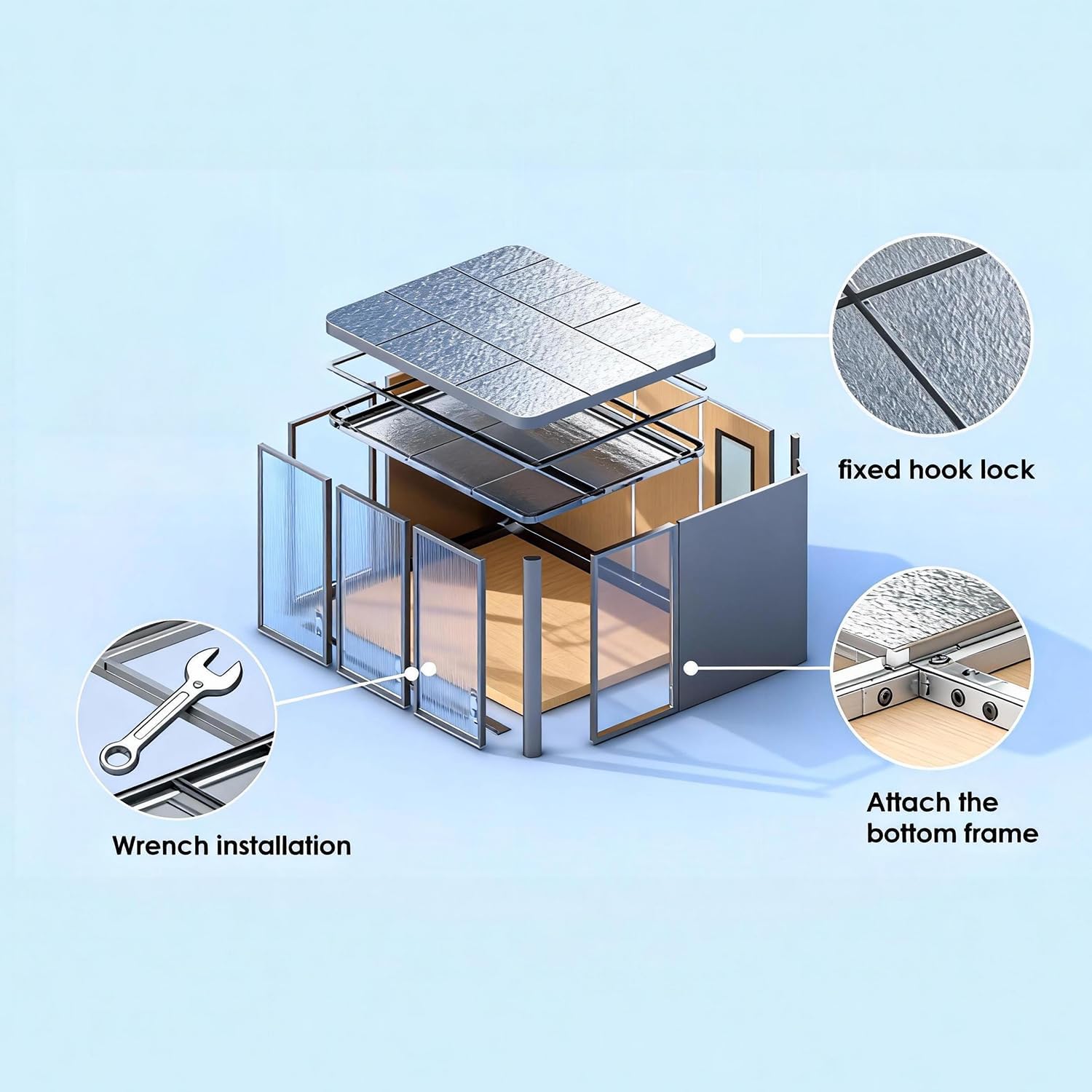 Modular Pods,ADUs/Prefab Studios Suitable for Office Work, Exercise and Dining in The Backyard T10 - Image 6