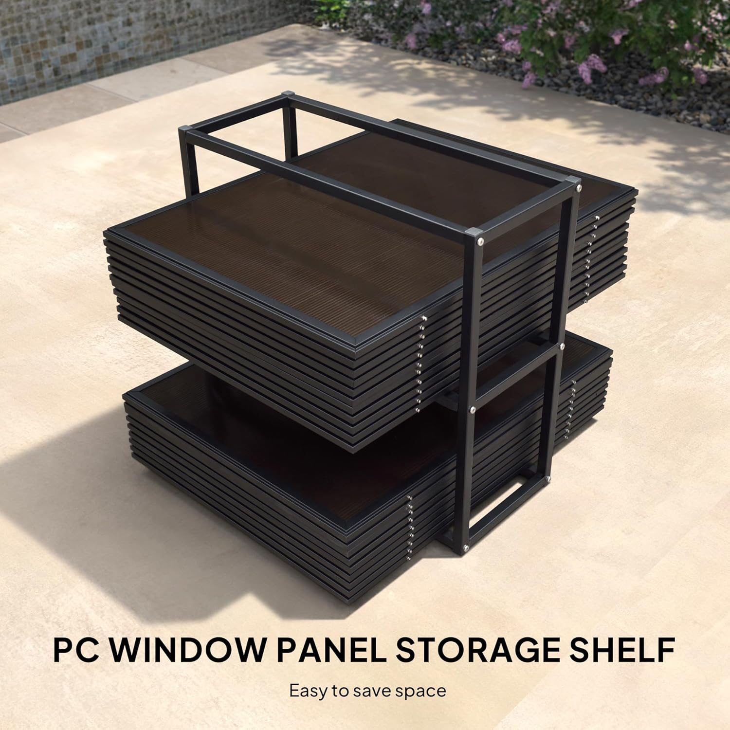 PURPLE LEAF 12' X 14' Patio Hardtop Gazebo Double Top Outdoor Screen Aluminum Solarium Backyard with Detachable Windows - Image 7