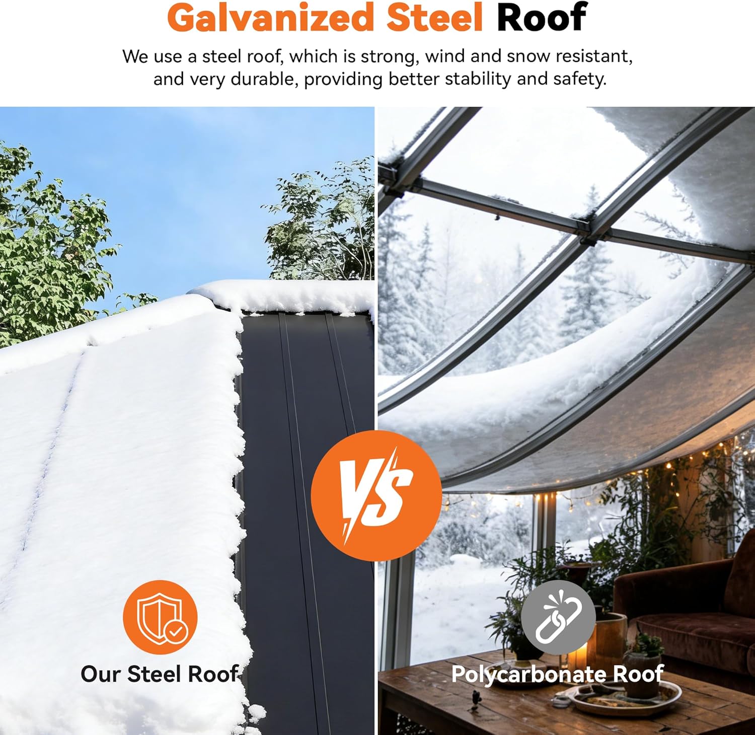 Modern Shade Clario Solarium 12'x20' Sunroom Hardtop Gazebo with TV Mount & Sliding Doors, Galvanized Steel Roof Screen House, Ventilation Design & Wood Grain Finish, All-Weather Aluminum Sun Room - Image 5
